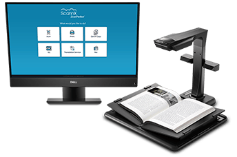 The ScannX Overhead Scanner 2800V is a versatile, easy-to-use overhead book scanning solution for libraries.